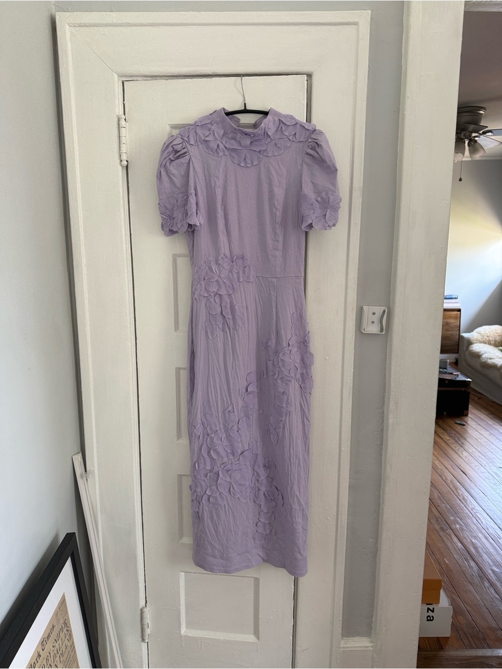ANTONIO MELANI Lavender Floral-Detail Maxi Dress